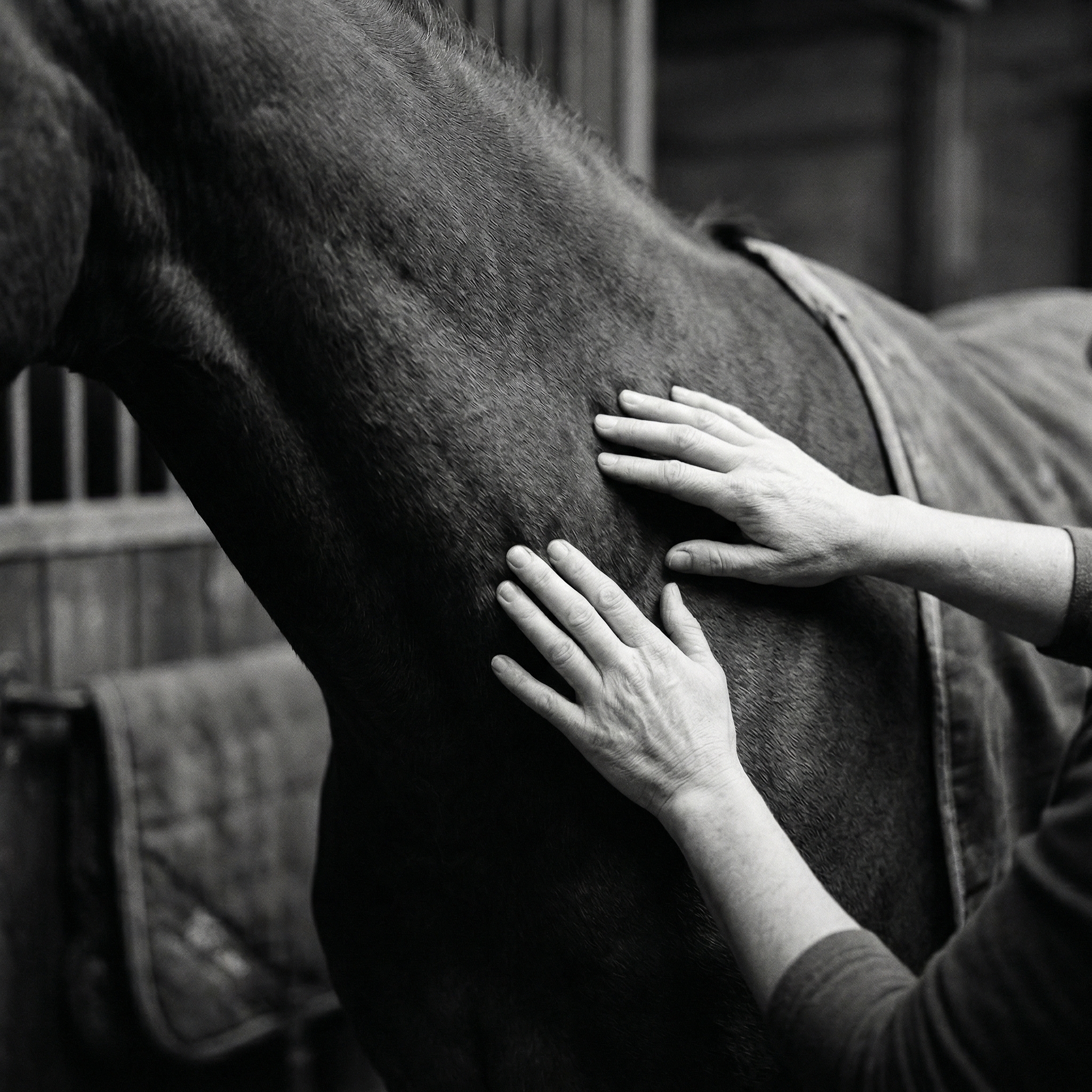 Lymphdrainage am Pferd