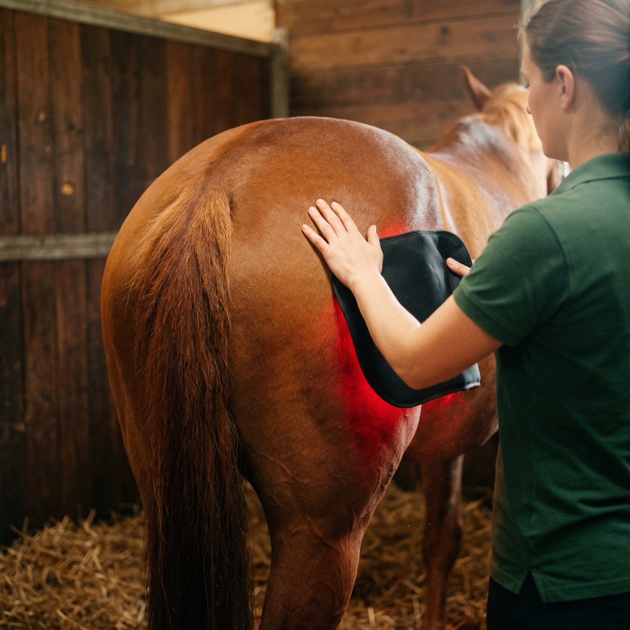 Rotlichttherapie am Pferd
